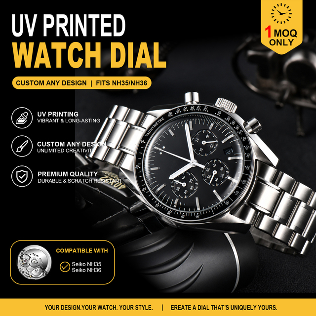 Custom Mechanical Watch 50M Waterproof Black Dial Steel Bracelet OEM Mens Watch