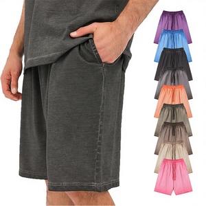 High Quality 240gsm Unisex Men Shorts French <b>Terry</b> Anti-Wrinkle Breathable Stock <b>Bulk</b> Custom Logo 100% Cotton Solid Elastic - Product Image 3