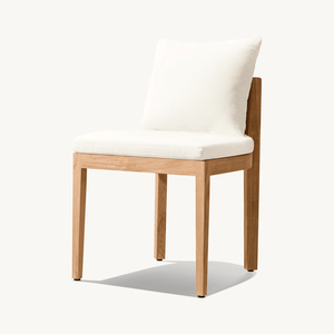 Set da Pranzo da Giardino in Teak Massello Marrone, Tavolo e Sedie da Esterno per Villa Moderna - Product Image 4