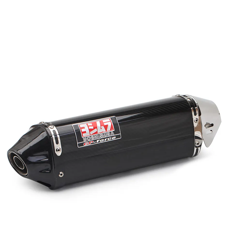 Silenziatore di scarico Yoshimura TRC per tubo di scarico universale in fibra di carbonio per moto