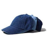 Casquette unisexe en jean bleu et blanc de 6 panneaux, chapeau en Denim personnalisé, casquette de Baseball