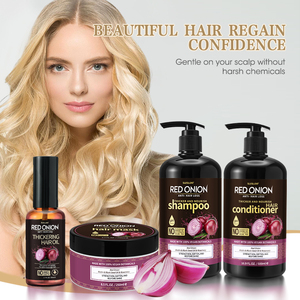 Set di <span class=keywords><strong>Maschera</strong></span> <span class=keywords><strong>per</strong></span> <span class=keywords><strong>Capelli</strong></span> Naturale e Biologica con Etichetta Privata, Shampoo e Balsamo all'Olio di Cipolla <span class=keywords><strong>Rossa</strong></span> Contro la Caduta dei <span class=keywords><strong>Capelli</strong></span> - Product Image 5