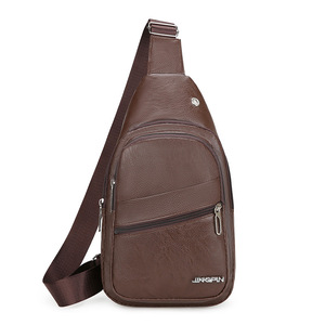 Bolso de Pecho para Hombre JNRPK, Material PU, Marrón, Negro, Marrón Amarillento, Color Sólido, Bolso Cruzado Moderno para Uso Diario, Primavera 2026 - Product Image 2
