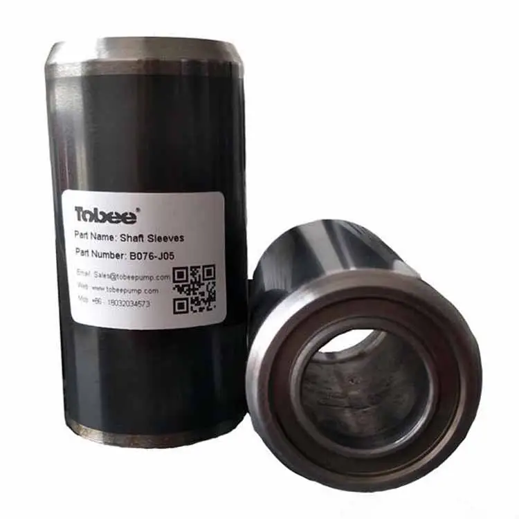 Manga de eje de bomba de lechada de procesamiento Industrial, piezas de cerámica negra usadas para operaciones de craqueo y molienda secundaria, B076J05