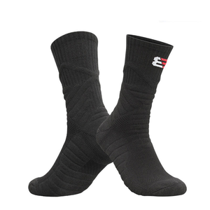 Calze da equipaggio con Logo ricamato in maglia personalizzata OEM con ritenzione traspirante da corsa calze sportie da basket - Product Image 1