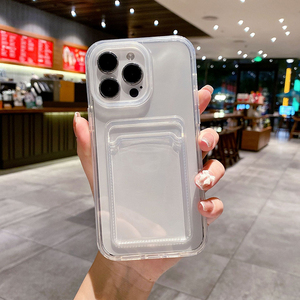 Funda de teléfono con borde colorido transparente para tarjeta de fotos para <span class=keywords><strong>iPhone</strong></span> 17 16 <span class=keywords><strong>Pro</strong></span>, accesorios para teléfono móvil para <span class=keywords><strong>iPhone</strong></span> 15 14 <span class=keywords><strong>13</strong></span> 12 11 8 - Product Image 6