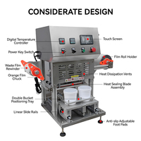 Machine de scellage thermique double tasse de bureau pour emballage de yaourt, pouding et condiments en gobelets plastiques – Approvisionnement direct usine