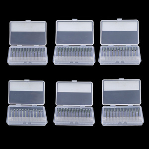 Kit de polissage dentaire avec pierres à polir, tête conique verte de 1,6 mm pour facettes en porcelaine, 12 pièces par boîte - Product Image 1