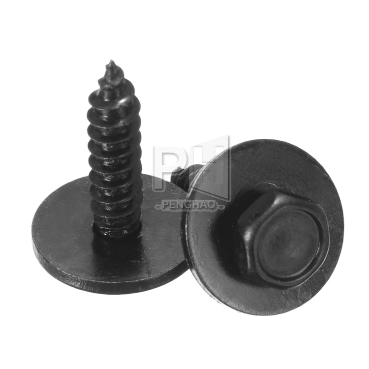 Универсальные автомобильные саморезы 4,8x19 мм, свободная Шайба 8 мм с шестигранной головкой, черные Популярные автомобильные аксессуары C45