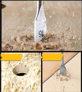 Carpenter Tools Straight Shank Woodworking Good Quality Quick Change <b>Wood</b> Flat Spade <b>Drill</b> <b>Bit</b> for <b>Wood</b> Working - Product Image 6