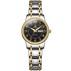   นาฬิกาข้อมือ OEM รุ่นขายดี 2891 นาฬิกาแบบกำหนดเอง OEM หน้าปัดดิจิตอล สีทอง สแตนเลสหรูหรา นาฬิกาควอตซ์สำหรับผู้หญิงสไตล์สปอร์ต - Product Image 4