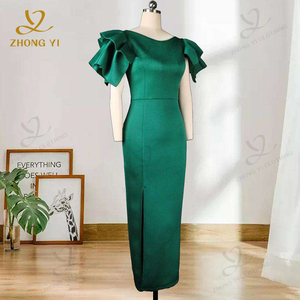 Abbigliamento personalizzato senza maniche elegante corsetto cristallizzato <span class=keywords><strong>verde</strong></span> abito <span class=keywords><strong>lungo</strong></span> di raso Maxi abito da sera donna <span class=keywords><strong>con</strong></span> <span class=keywords><strong>spacco</strong></span> - Product Image 3