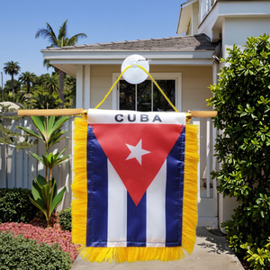Gagliardetto personalizzato personalizzato di scambio nazionale di Cuba bandiera appesa qualsiasi paese squadra sportiva di calcio porta finestra porta auto decorazione - Product Image 2