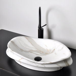 Матовый черный раковина керамическая раковина ваза дизайн - Product Image 6