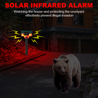 Répulsif Solaire Haute Performance pour Oiseaux/Animaux avec Capteur de Mouvement à Détection 360°, 13 Voix Intégrées en ABS