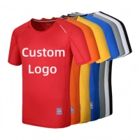 T-shirt de sport d'été unisexe vierge en polyester 100% uni, coupe classique, séchage rapide, doux et respirant, vente en gros