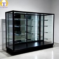 Vitrine Moderne en Verre Trempé pour Magasin de Tabac avec Éclairage LED, Portes Coulissantes, Utilisation Commerciale Multi-Catégories - Durable et Écologique