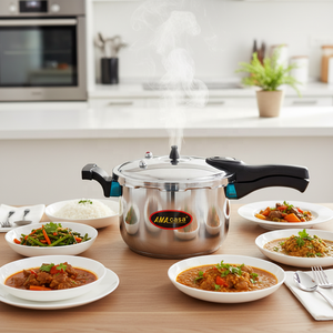 סט כלי בישול נירוסטה נון-סטיק, סיר לחץ אוטוקלבי - Product Image 4