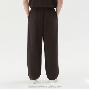 OEM Custom gambale a vita alta tasche <span class=keywords><strong>laterali</strong></span> in cotone tinta unita <span class=keywords><strong>pantaloni</strong></span> di velluto a coste per gli uomini - Product Image 3