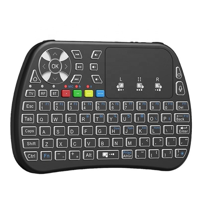 Factory OEM ODM A6 2.4G BT Wireless Voice Mini Keyboard Air Mouse Remote Control with Backlit for Set Top Box Projector TV