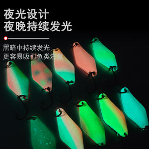 Leurre de pêche métallique double face lumineux UV 2.5g, 3.5g, 5g, 10 couleurs, pour la truite, le chub, le whitebait et le greenfin, idéal pour les lances longues - Product Image 5