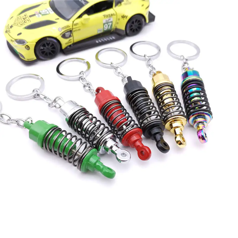 Porte-clés de voiture Pièces de réglage automobile Porte-clés amortisseur Porte-clés amortisseurs à ressort Porte-clés cadeau créatif