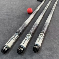 Bâton de snooker en fibre de carbone de haute qualité de 13mm avec bouchon arrière antidéflagrant et couvercle de mégot de cigarette en ébène