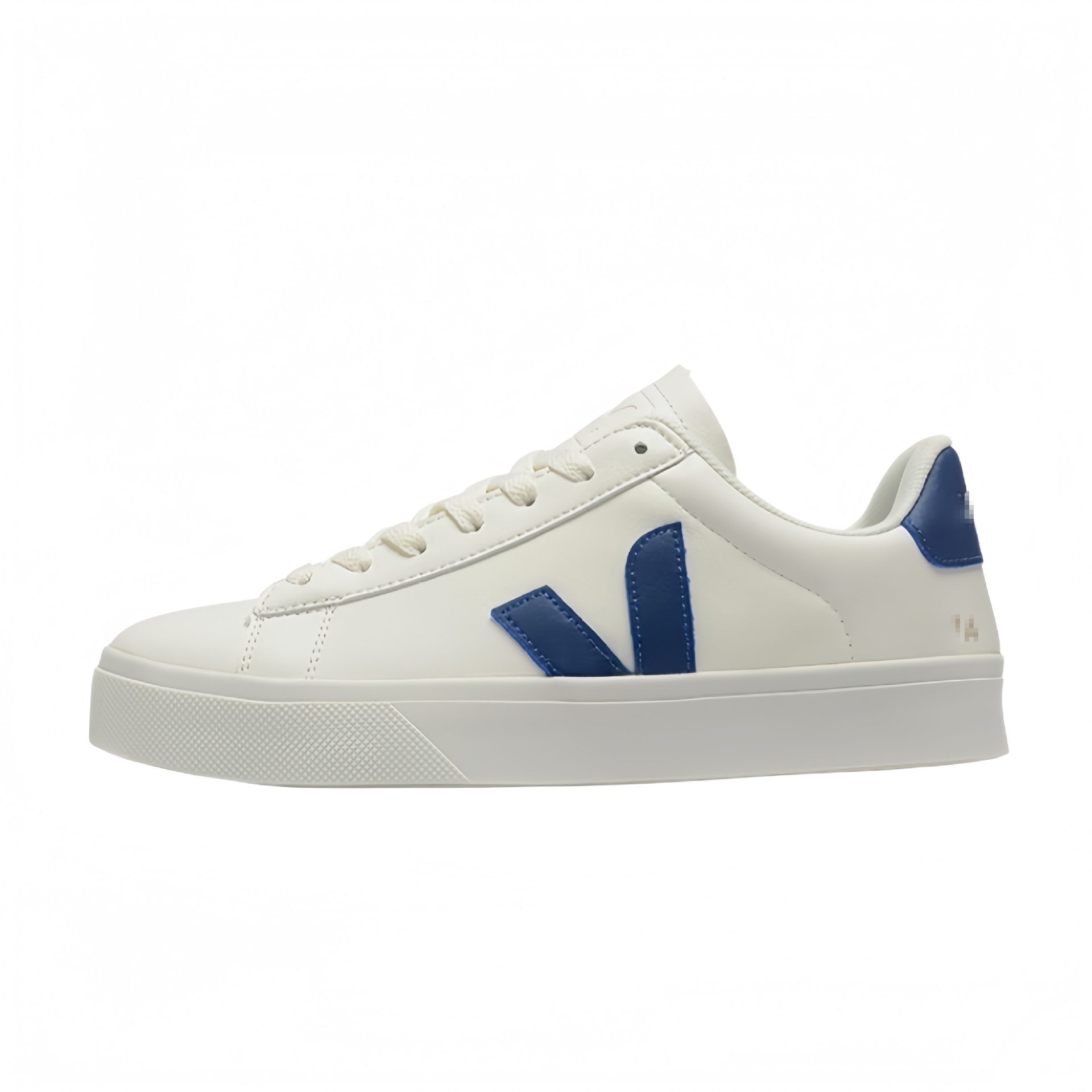 White-blue V