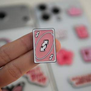 Pegatinas para Teléfono de Zinc y Hierro con Esmalte Rosa Árabe de Oriente Medio, con diseños de Mariposa Linda, <span class=keywords><strong>Auriculares</strong></span>, Frases Inspiradoras, Girl Boss, Corona de Reina y Arte Folclórico - Product Image 4