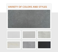 Ardoise souple en porcelaine écologique durable de Foshan, couleurs personnalisables pour murs extérieurs et aménagements paysagers