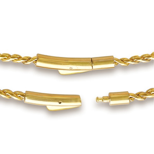 Boucle à pression cylindrique en acier inoxydable, diamètre intérieur 4 mm, fermoir décoratif pour bracelet, collier, accessoire de bijouterie DIY - Product Image 4