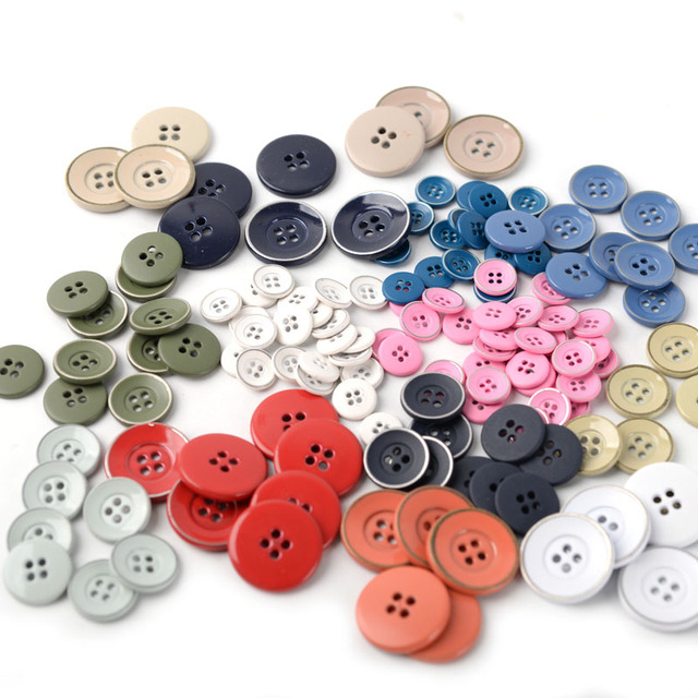 Custom Alloy 4-Hole Button Metal Buttons- Multi-Color for Garment Leather OEM Factory Direct Bulk Wholesale