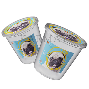 Contenedores transparentes para plato principal Plástico 650g comida seca gato perro mascota Trata contenedores con etiqueta IML - Product Image 2