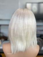 Perruques en cheveux humains SHY Medical, entièrement nouées à la main, à nœuds simples, avec une ligne de cheveux naturelle, pour remplacement capillaire en salons, vente en gros