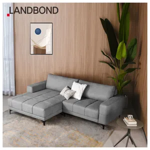 Smart Kd Structured Light Grey L-shape Luxury Living Room Furniture Electric Sofa Sliding Bed Set Modern Couch