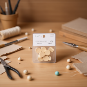 Accessoire en bois ILAN, disques 5x20mm, 12 pièces, artisanat DIY - Product Image 2