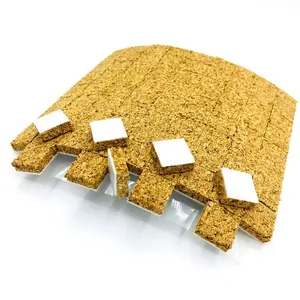 Factory Supplier Custom 18*18*5+1MM Glass Cork Spacers Protecting Separator Cork Pad