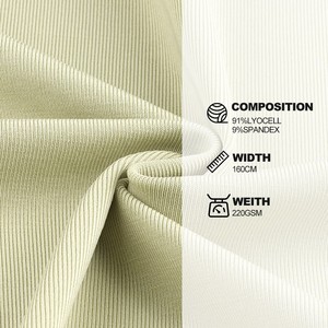 Proveedor Chino al por Mayor de Tela de Punto Interlock Elástica y Suave, 95% <span class=keywords><strong>Lyocell</strong></span>, 5% Spandex, para Ropa de Dormir - Product Image 3