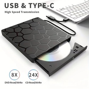 Lecteur de CD externe USB3.0 Type C, graveur de CD, lecteur de Blu-ray, lecteur de CD/DVD externe 7 en 1, lecteur de CD externe pour PC, ordinateur portable, ordinateur de bureau - Product Image 4