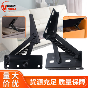Black Split Spring Hinge 2.5 Mm Cold Rolled Steel Wall Mount Furniture Hinge For <b>Sofa</b> Storage Box Flip Top <b>Support</b> - Product Image 3