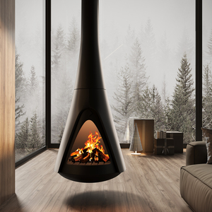 Chimenea Colgante Cónica Personalizable con Altura de Llama Ajustable, Aparato de Calefacción Interior sin Humo, Ideal para Interiores Modernos - Product Image 6