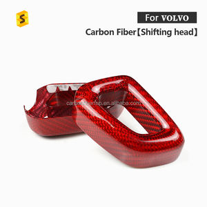 Es Dry – pommeau de levier de vitesse automatique en Fiber de carbone véritable, accessoire de garniture intérieure de voiture pour <span class=keywords><strong>Volvo</strong></span>, XC60, S90, S60, S90, C40, XC90, <span class=keywords><strong>V90</strong></span> - Product Image 3