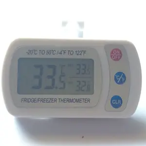 Mini refrigerador eletrônico termômetro Memória de alta e baixa temperatura display termômetro mínimo máximo impermeável