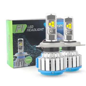 Prilight lampu LED 12000LM LED bohlam lampu depan mobil Universal, lampu sorot ganda LED 6500K 75W H4