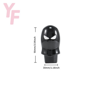 Modifikasyon manuel evrensel reçine siyah hayalet şekli kolu vites araba Shifter kolu vites topuzu - Product Image 2