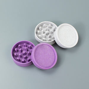 RTS Wholesale 55MM-2 Custom Logo High Quality ABS <b>Plastic</b> Biodegradable Eco Degradable Made Spice Herb <b>Grinder</b> - Product Image 1