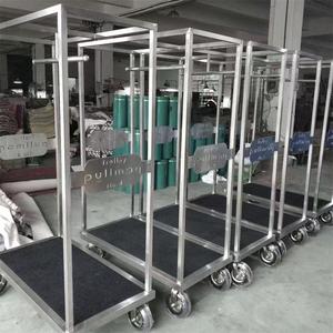 शीर्ष सेवा विंटेज तह होटल सामान गाड़ी ट्राली सामान बैरो सामान कारों के लिए होटल - Product Image 6