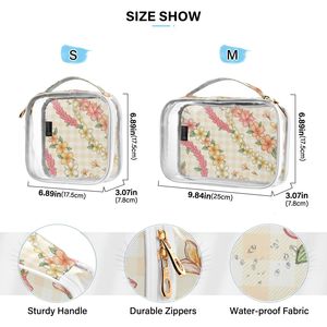 Clear 2PCS PVC Hawaii Puakeniken Print Custom Makeup <b>Bag</b> Wholesale <b>Travel</b> Toiletry Pouch Portable <b>Wash</b> <b>Bag</b> - Product Image 3