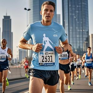 Camiseta Deportiva de Poliéster Tejida, Personalizada, 100% Algodón, Impresión Digital, Transpirable, para Hombre, Estilo Hip Hop, Maratón, Talla Grande - Product Image 4