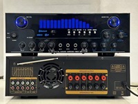 Profesyonel 5.1 Kanal Dinamik Spektrum Amplifikatör 600W Yüksek Güçlü Ev Subwoofer'ı AV-555BT Metal Gövde USB/AUX Girişleri